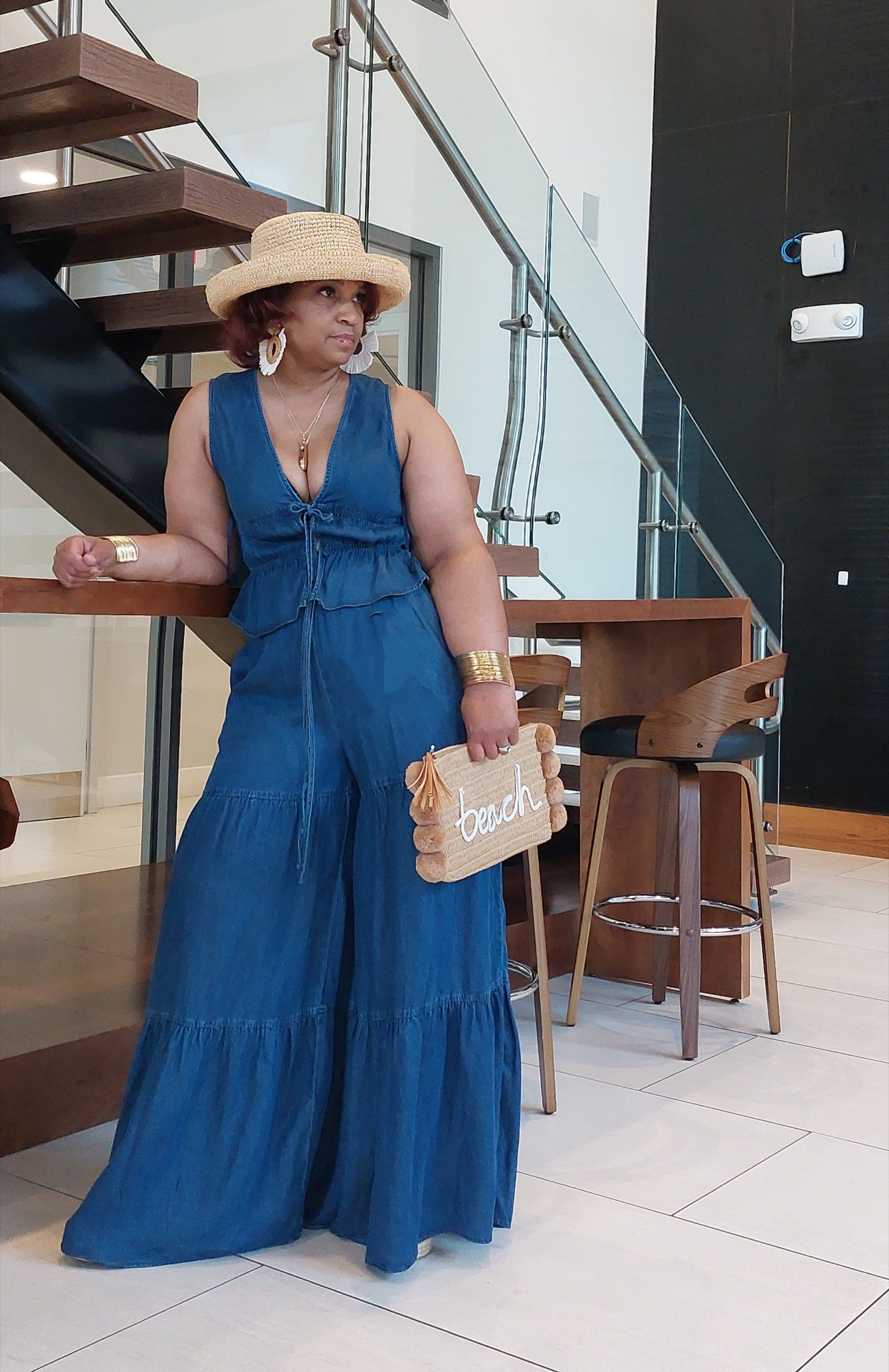 Flowy Denim Set|S to 2x - M fits up to XL