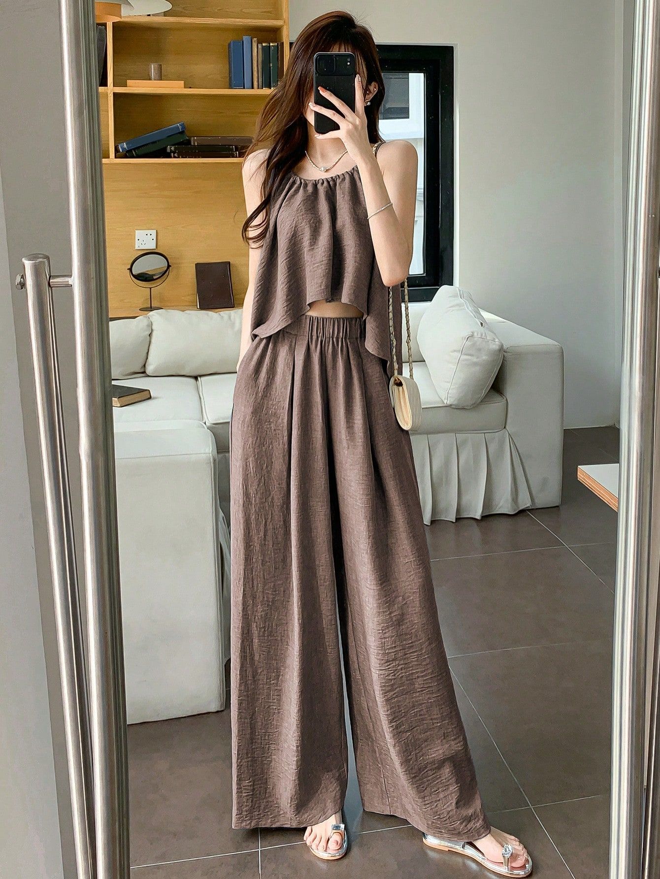 Women's Casual Tank Top And Long Pants Set,Women Two Pieces Sets