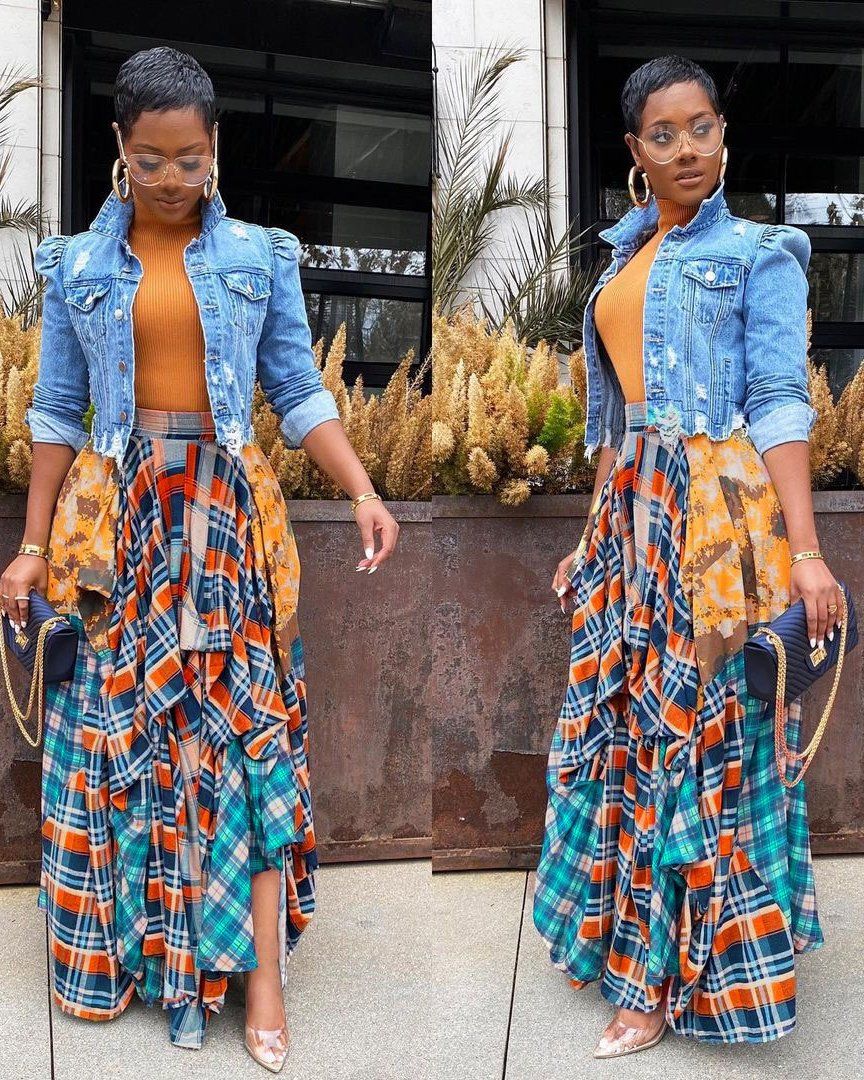 CARLIE SKIRT ORANGE-3XL