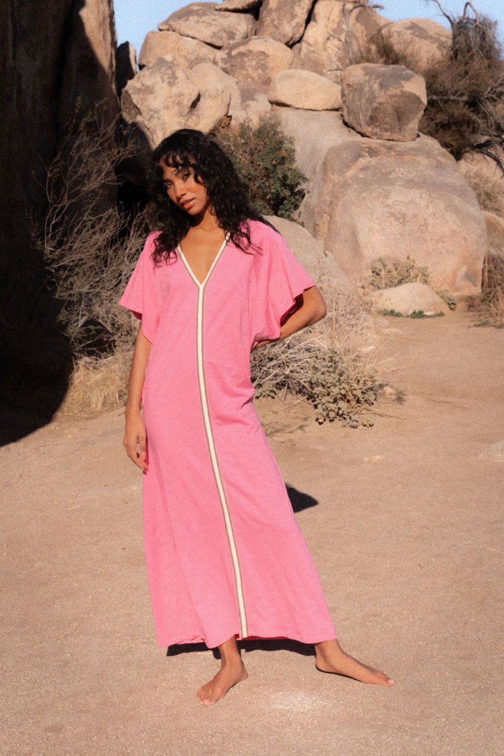 Pima Abaya - Light Pink / PETITE
