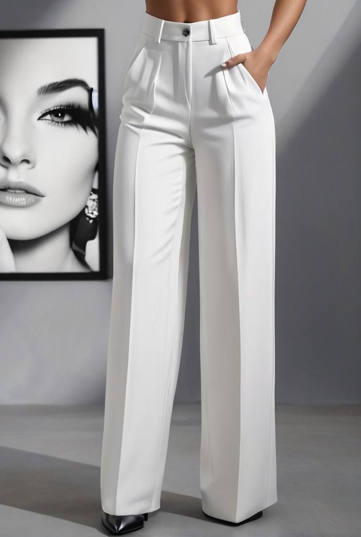 one shoulder crop top mopping pants two piece suit - 24996 / M