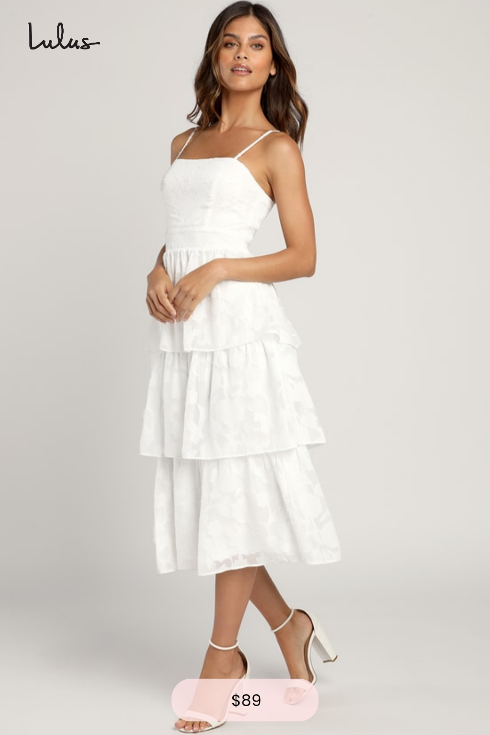 Grace and Beauty White Burnout Floral Print Tiered Dress | Lulus