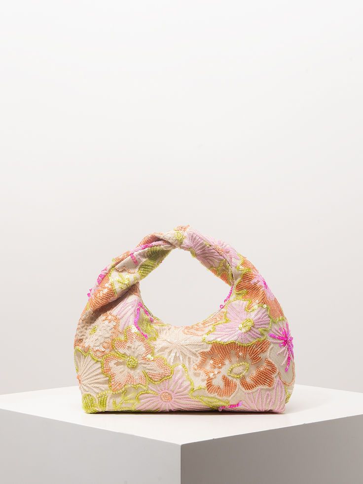 Shiny Colorful Sequin Pleated Handbag